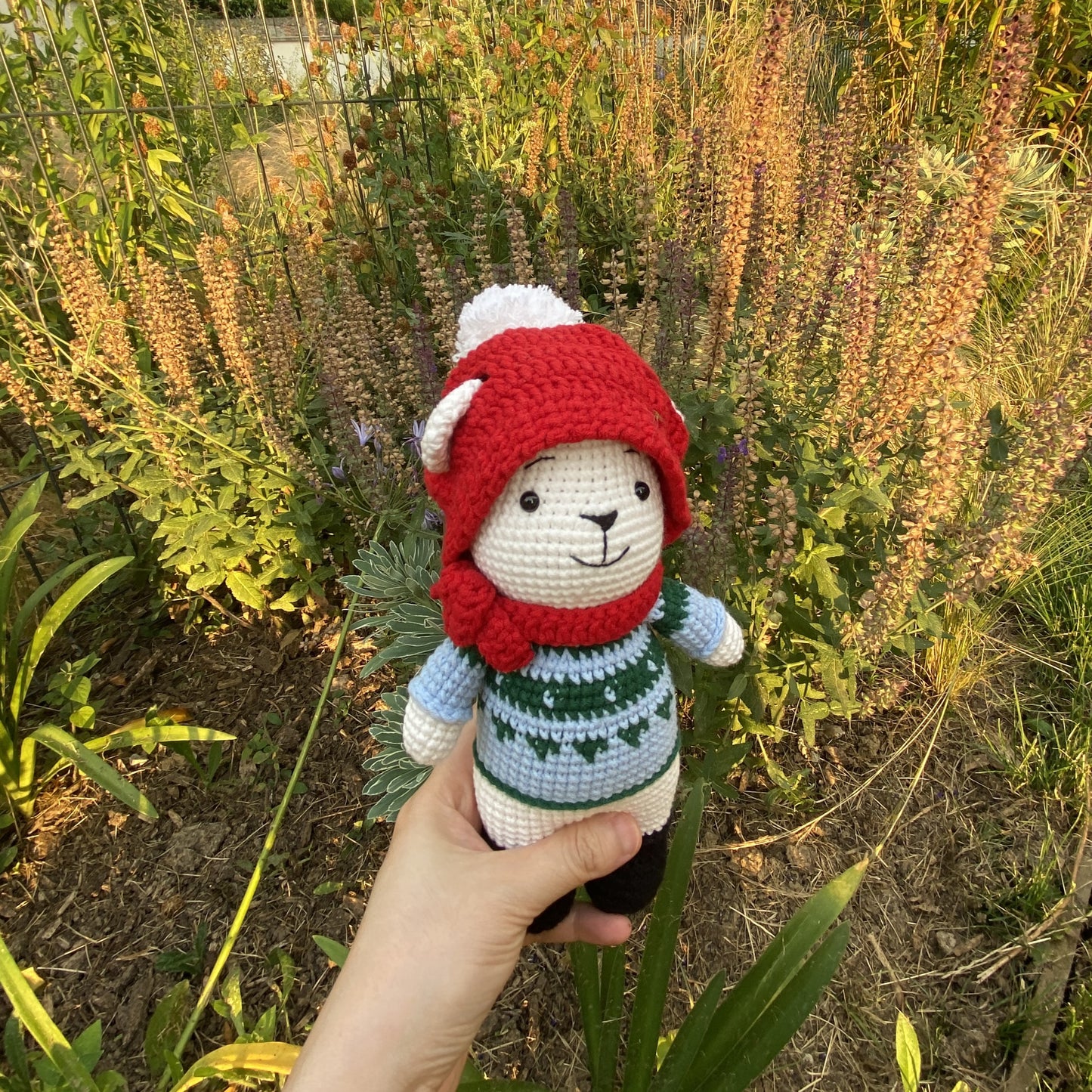 Ours Mignon en Crochet Fait Main pour Noël