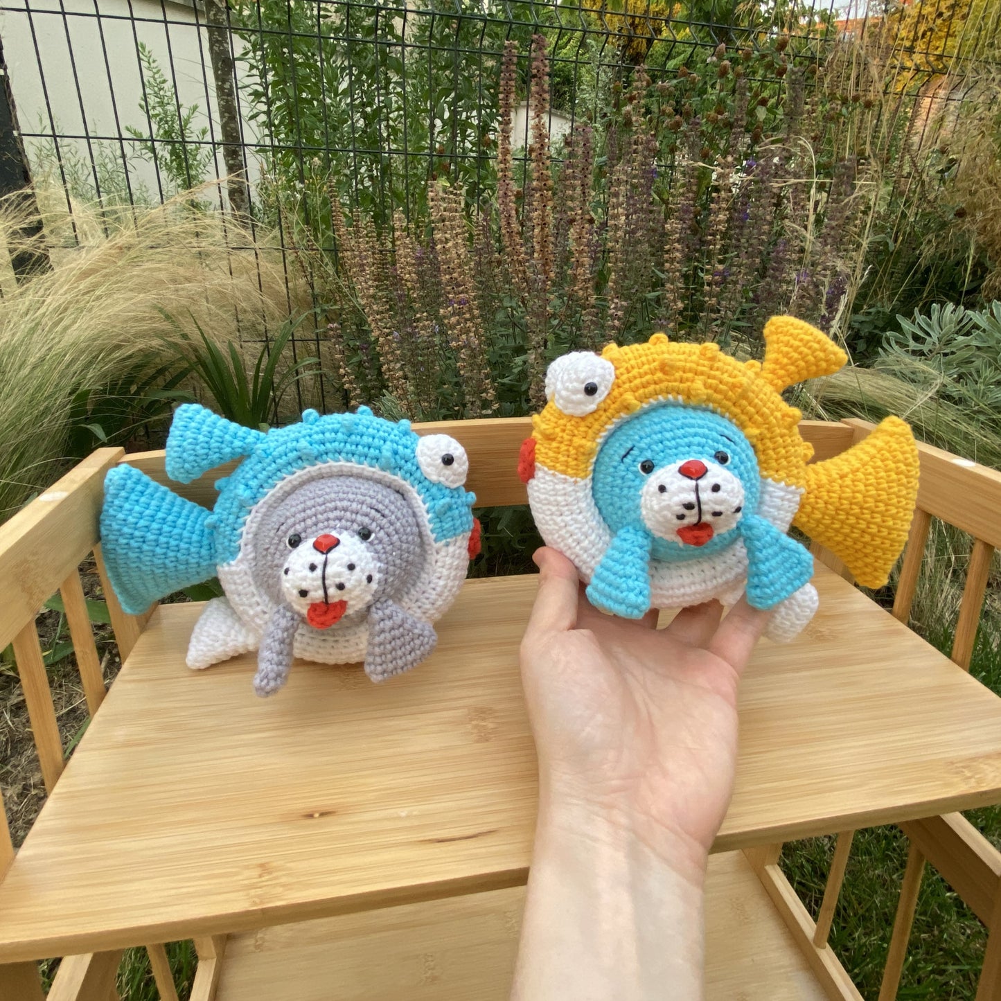 Ensemble Mignon au Crochet Fait Main : Phoque et Poisson