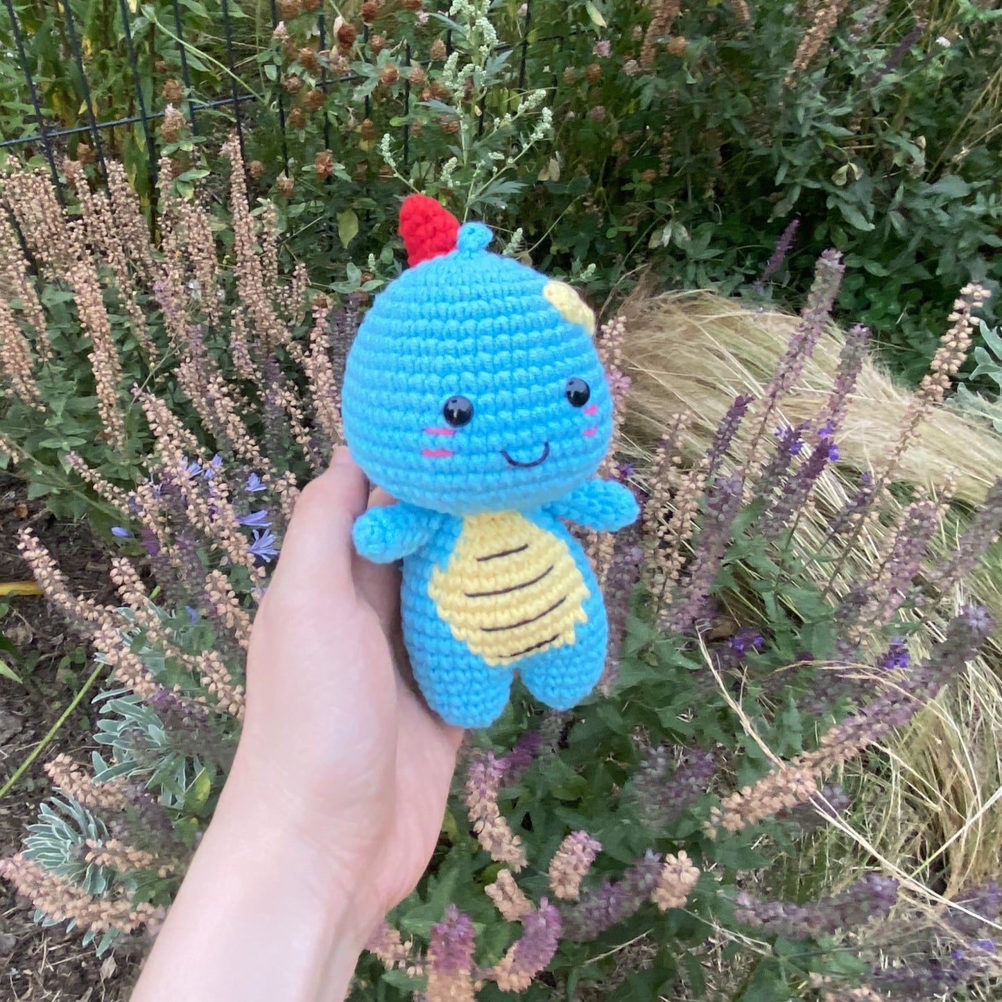 Porte-clés Dinosaure Mignon au Crochet Fait Main
