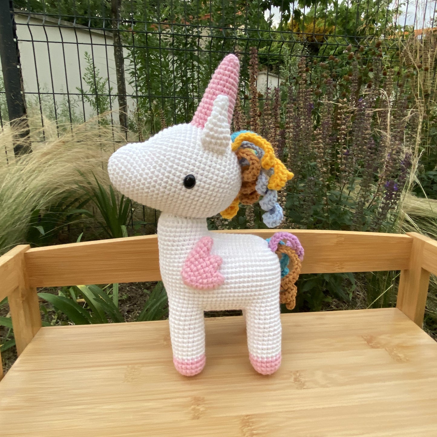 Licorne Cheval en Crochet Fait Main