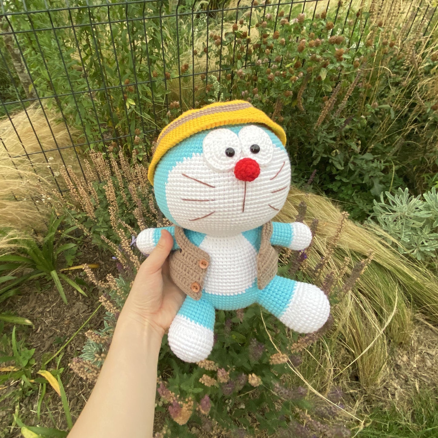 Doraemon Géant en Crochet Fait Main