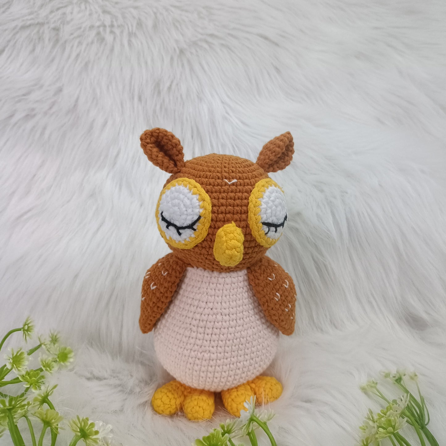 Hibou amigurumi en crochet fait main