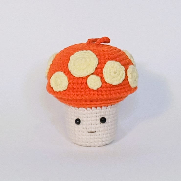 Porte-clés en forme de champignon au crochet