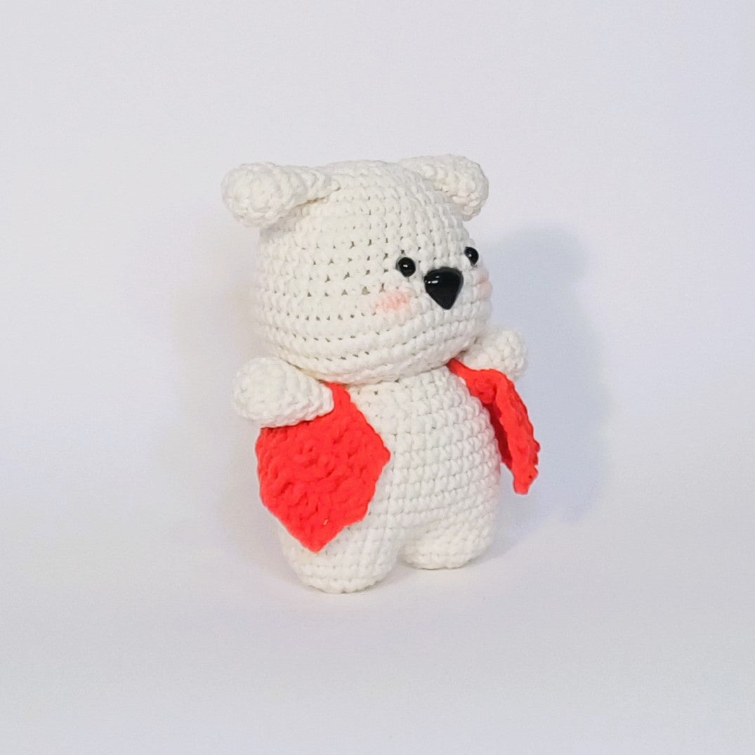 Peluche au crochet de l'adorable chiot