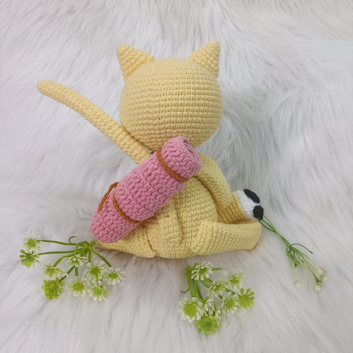 Yogi cat amigurumi en crochet fait main