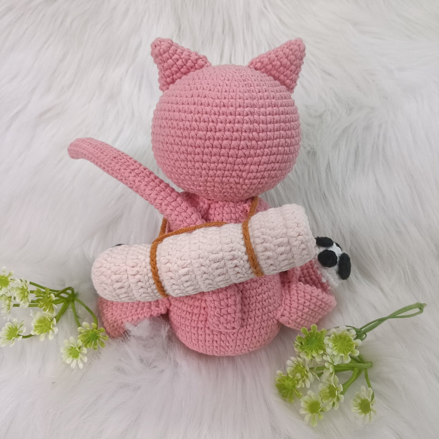 Yogi cat amigurumi en crochet fait main