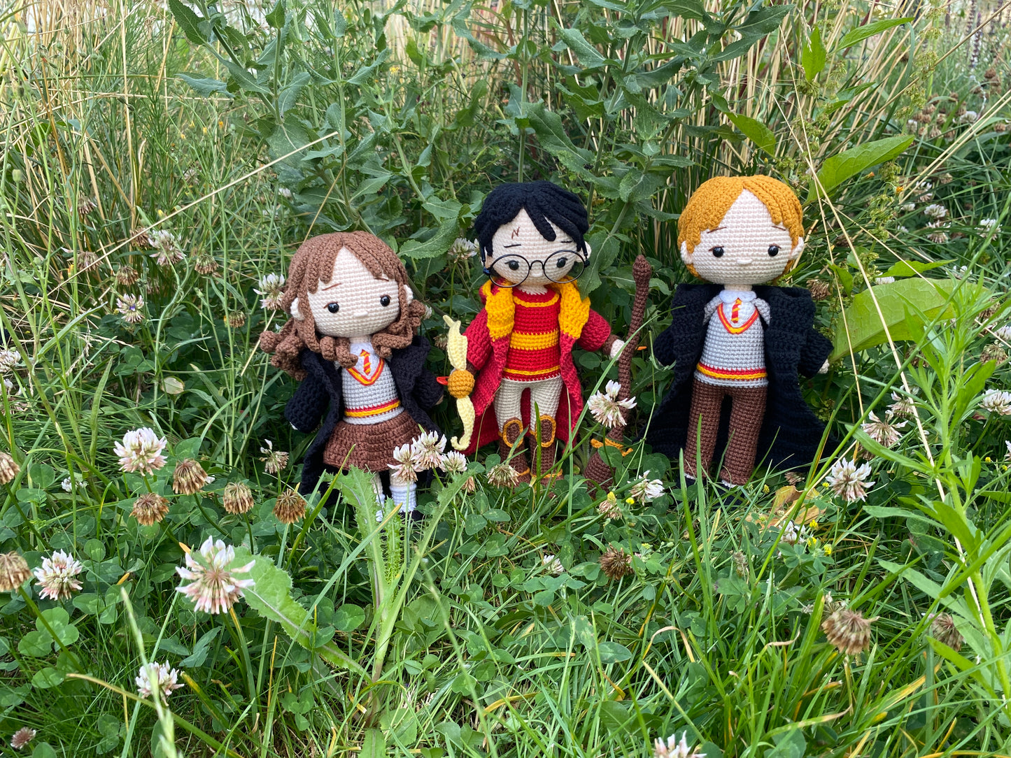 Handmade Crochet Hermione Granger, Harry Potter, Ron Weasley, Draco Malfoy