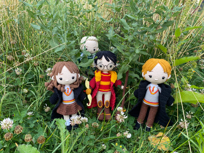 Handmade Crochet Hermione Granger, Harry Potter, Ron Weasley, Draco Malfoy