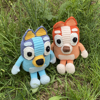 Handmade Crochet Bluey and Bingo