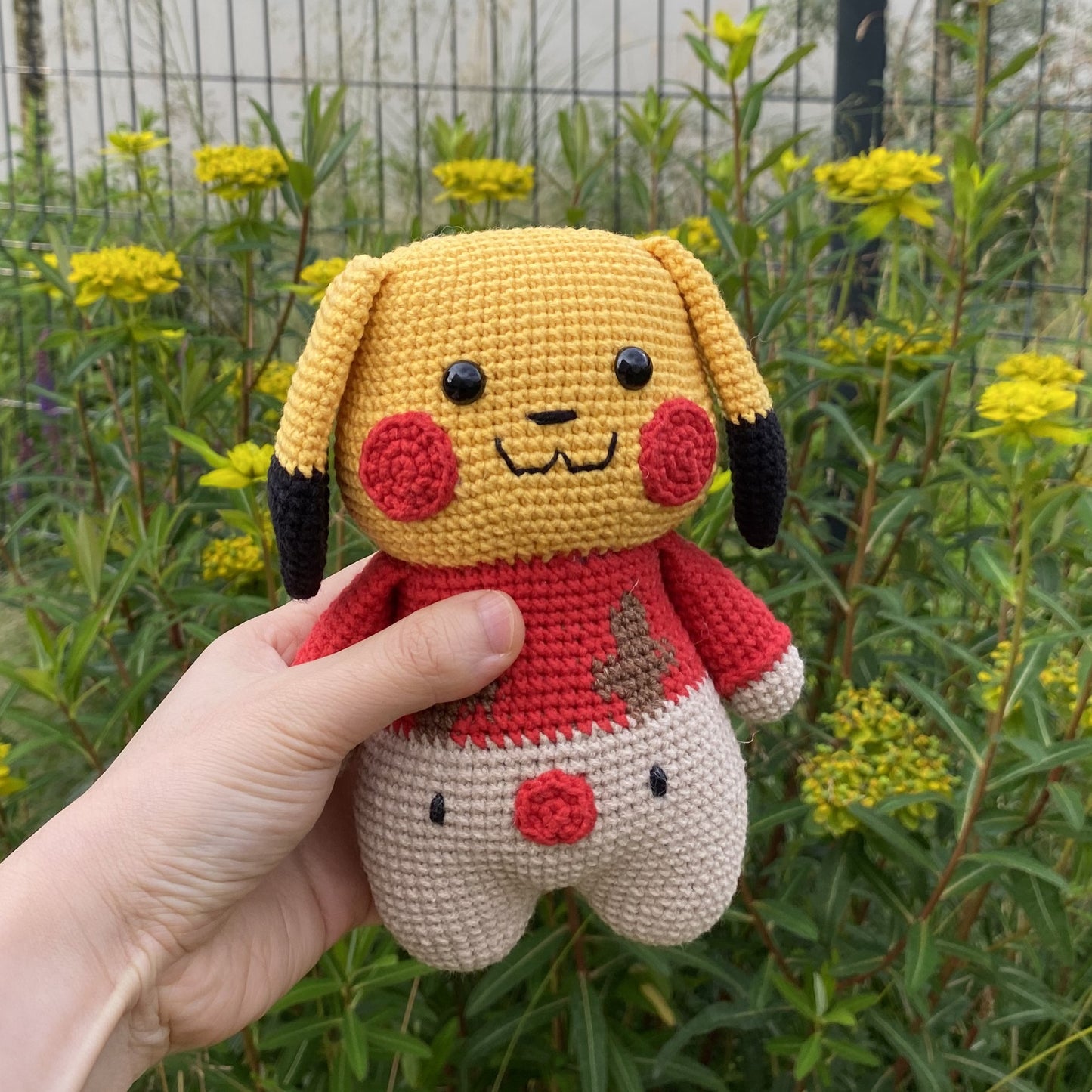 Handmade Crochet Christmas Pikachu