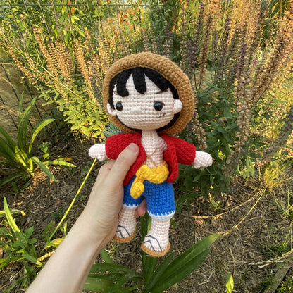 Handmade Crochet One Piece Monkey D. Luffy