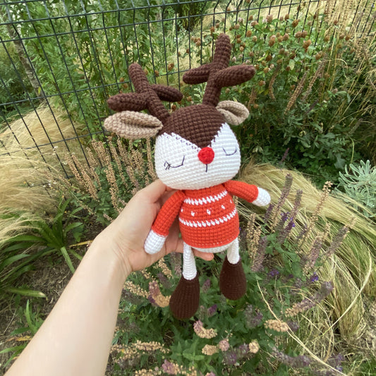 Handmade Crochet Cute Reindeer