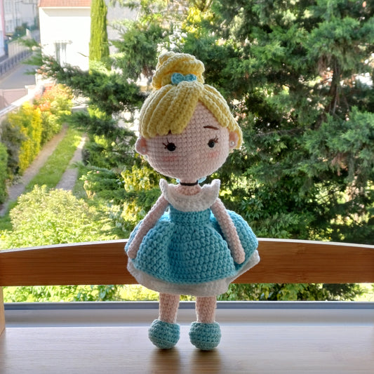 Handmade Crochet Amigurumi Cinderella Doll