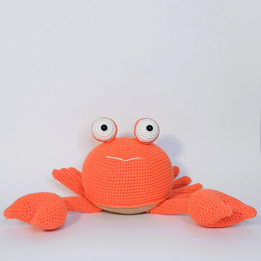 Handmade crochet giant crab