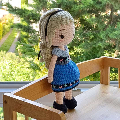 Handmade Crochet Elsa Frozen Doll Souvenir