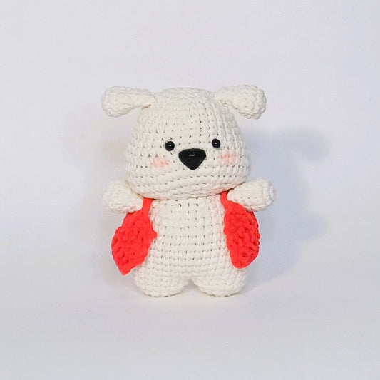 Handmade crochet of the adorable puppy