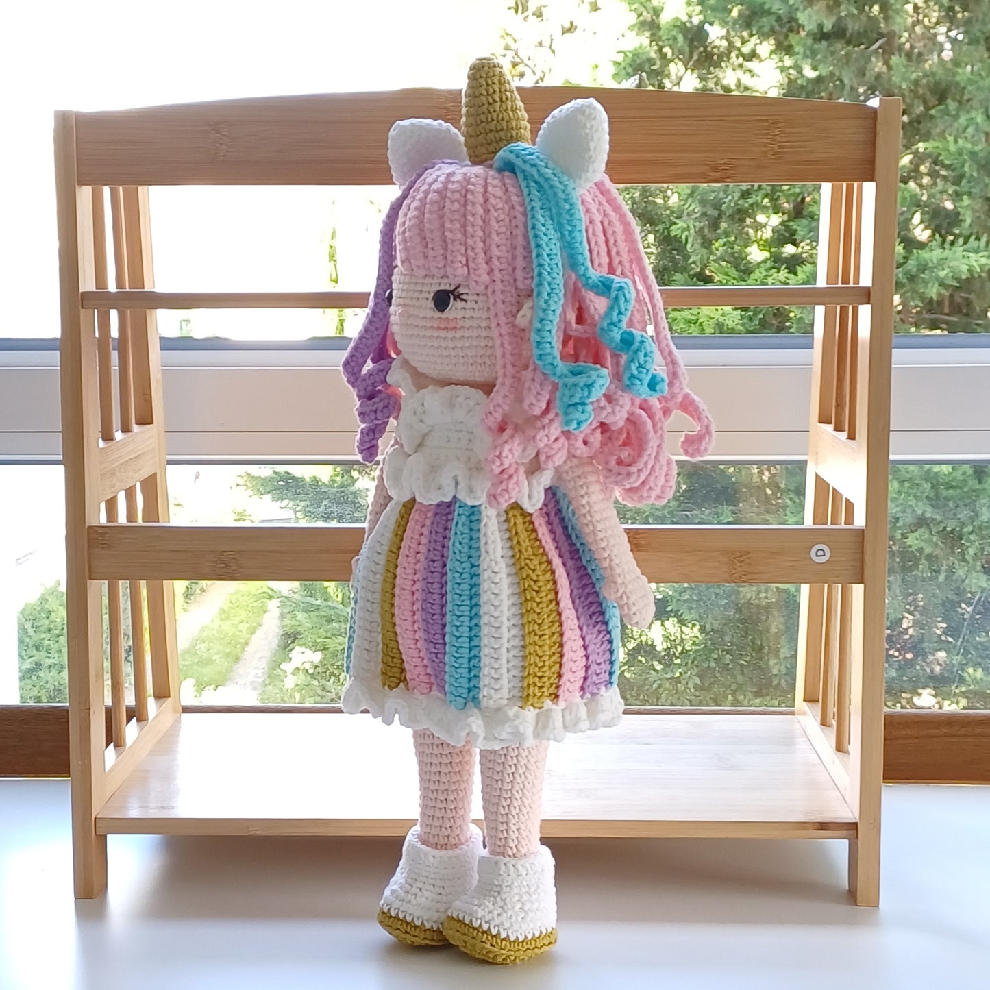 Handmade Crochet Unicorn Plush Doll