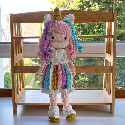 Handmade Crochet Unicorn Plush Doll