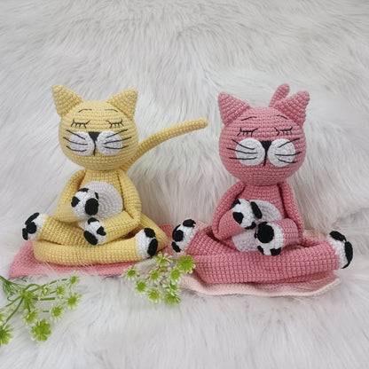 Yogi Cat Amigurumi Handmade Crochet