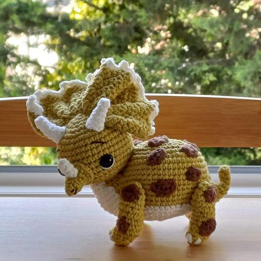 Triceratops Dinosaur Handmade Crochet